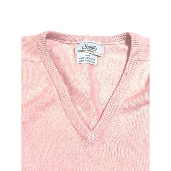 Vintage William Lockie Cashmere Sweater 2X Pink Scotland 100% Pure Cashmere - Picture 2 of 4
